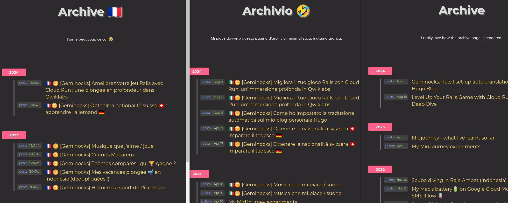 Geminocks: how I set-up auto-translation on my personal Hugo Blog